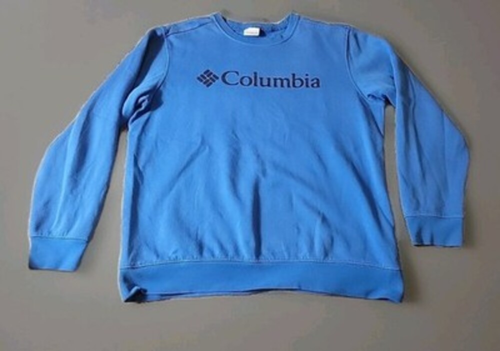 Columbia Men's Sweatshirt Gem Logo Trek Crew Pullover Sweatshirt Sz Large Blue